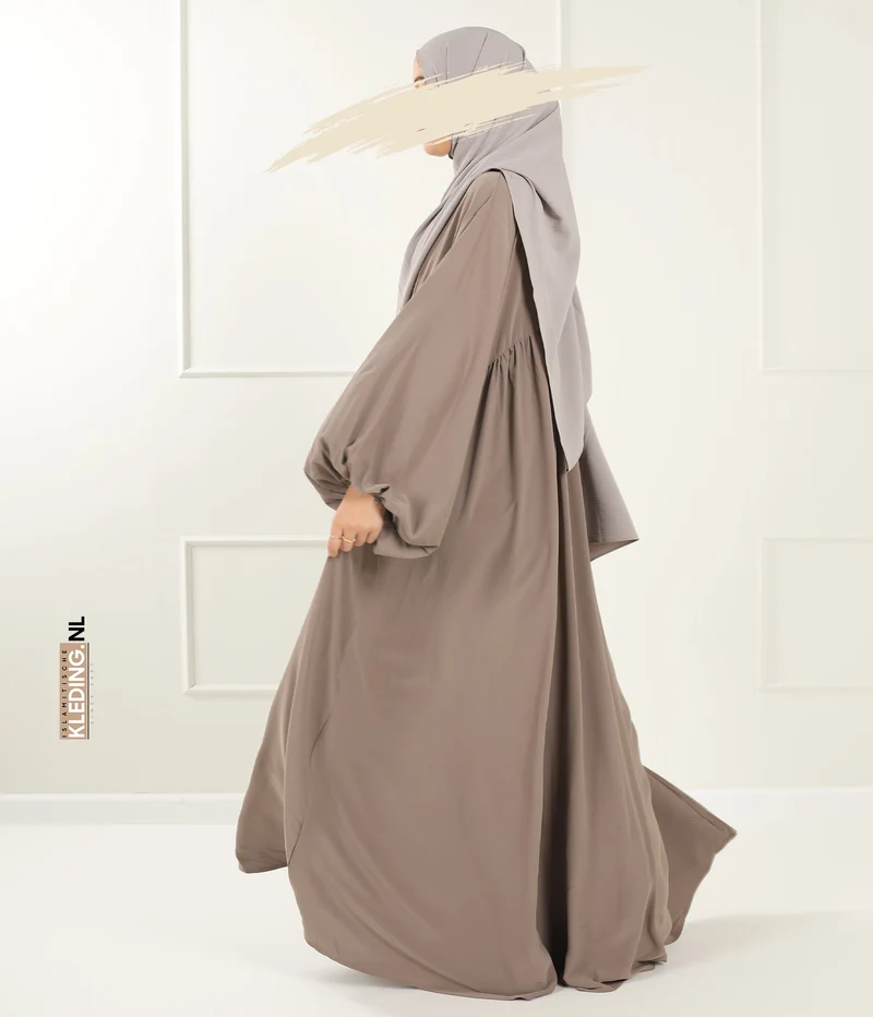 Jilbab Soumaya Ballonärmel - Taupe