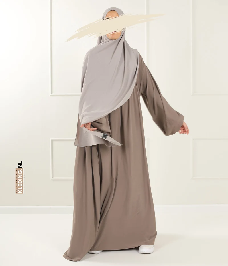 Jilbab Soumaya Ballonärmel - Taupe