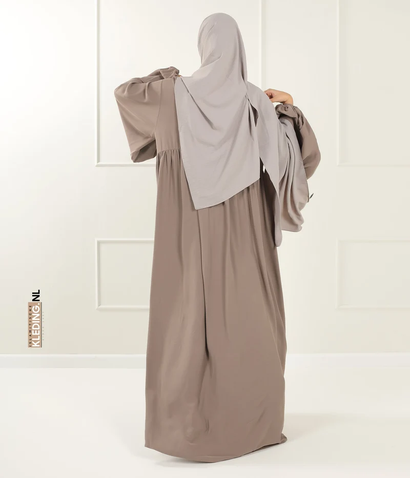 Jilbab Soumaya Ballonärmel - Taupe