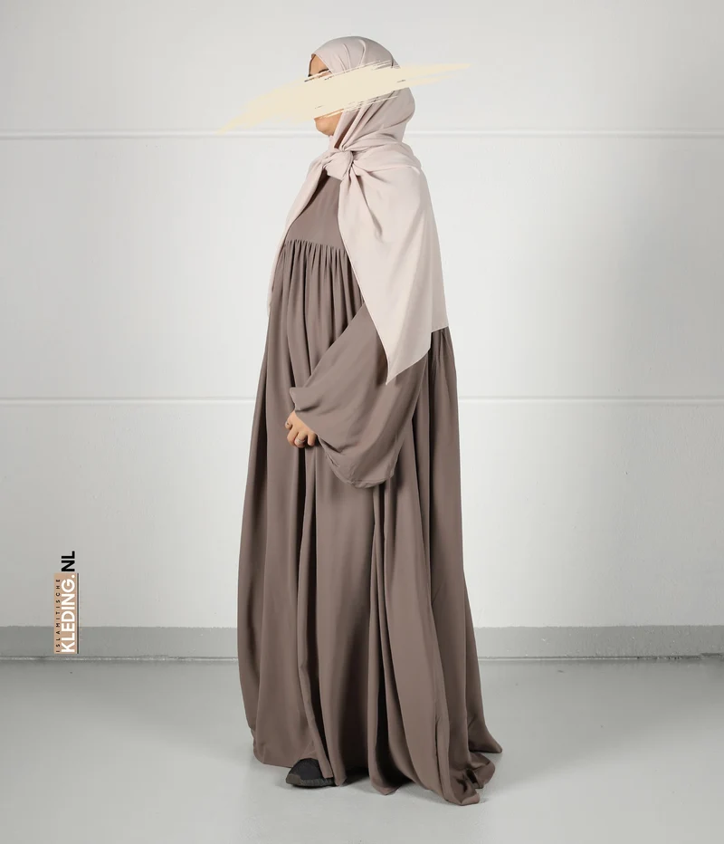 Jilbab Soumaya Ballonärmel - Taupe