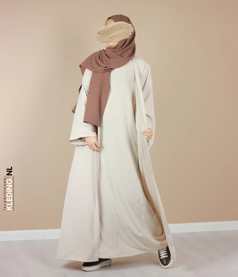 Noora Kimono + Abaya-Set – Creme
