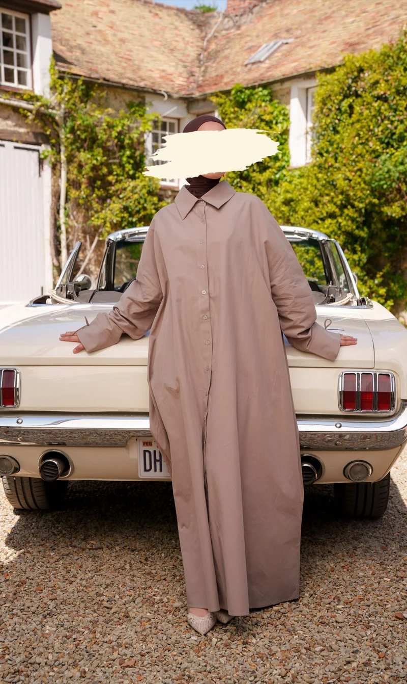 Oversized Baumwollblusenkleid