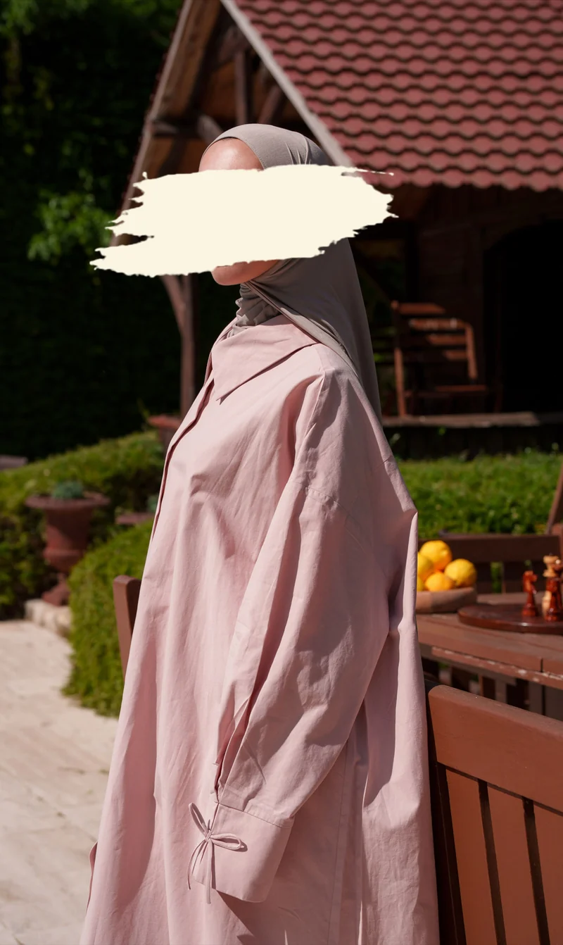 Oversized Baumwollblusenkleid