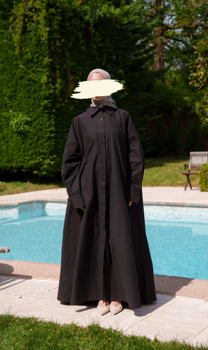 Oversized Baumwollblusenkleid
