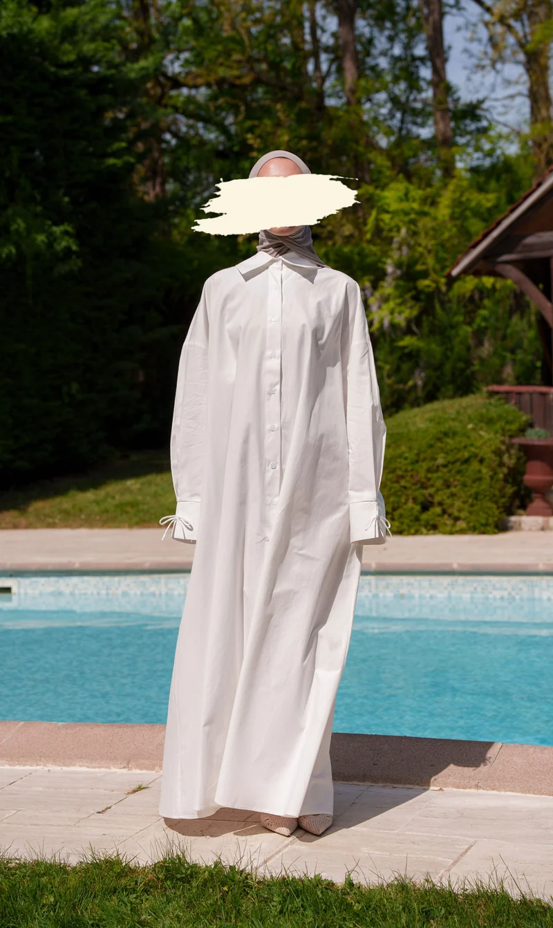Oversized Baumwollblusenkleid