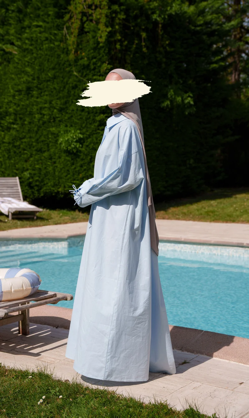 Oversized Baumwollblusenkleid