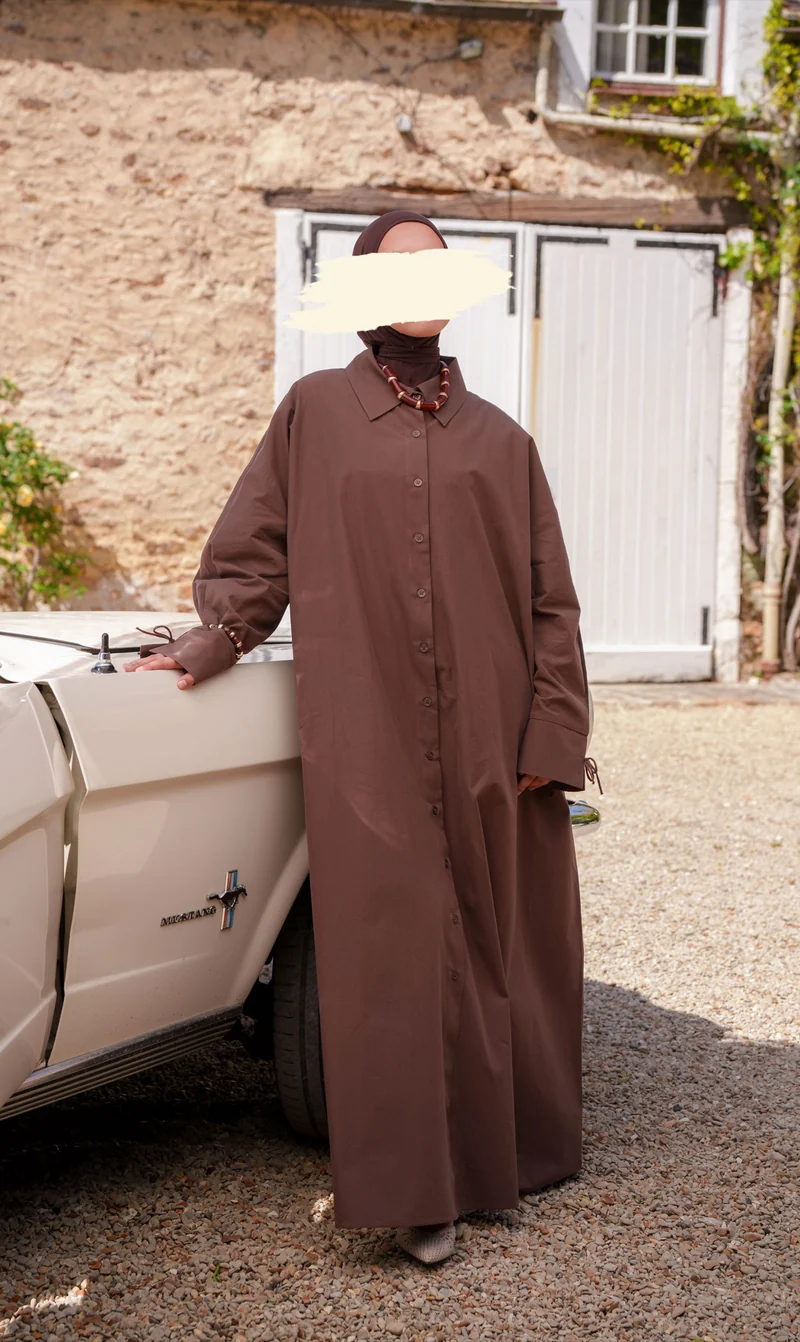 Oversized Baumwollblusenkleid