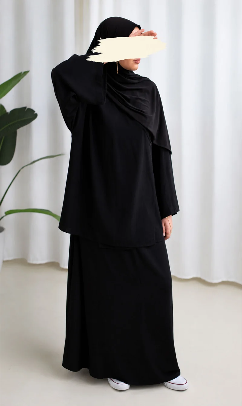 Ramallah Rayon Set Schwarz
