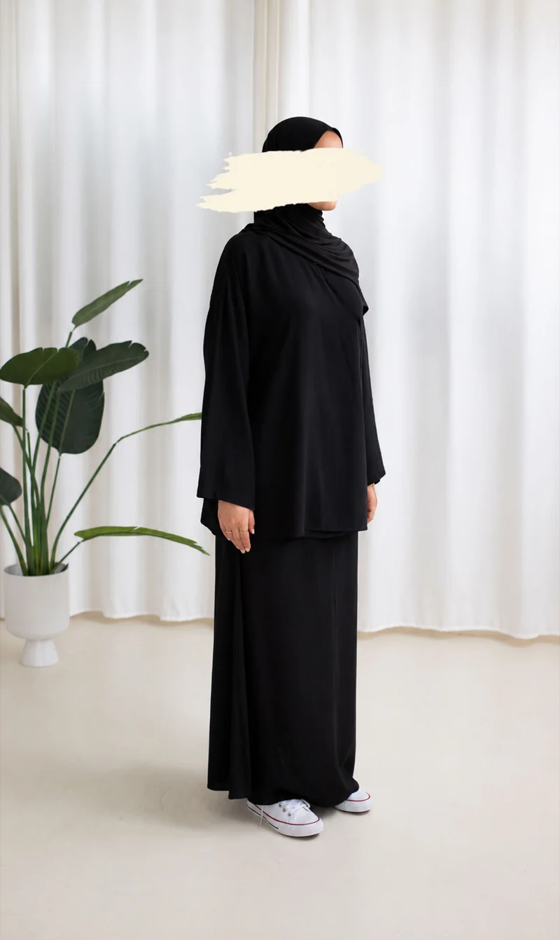 Ramallah Rayon Set Schwarz