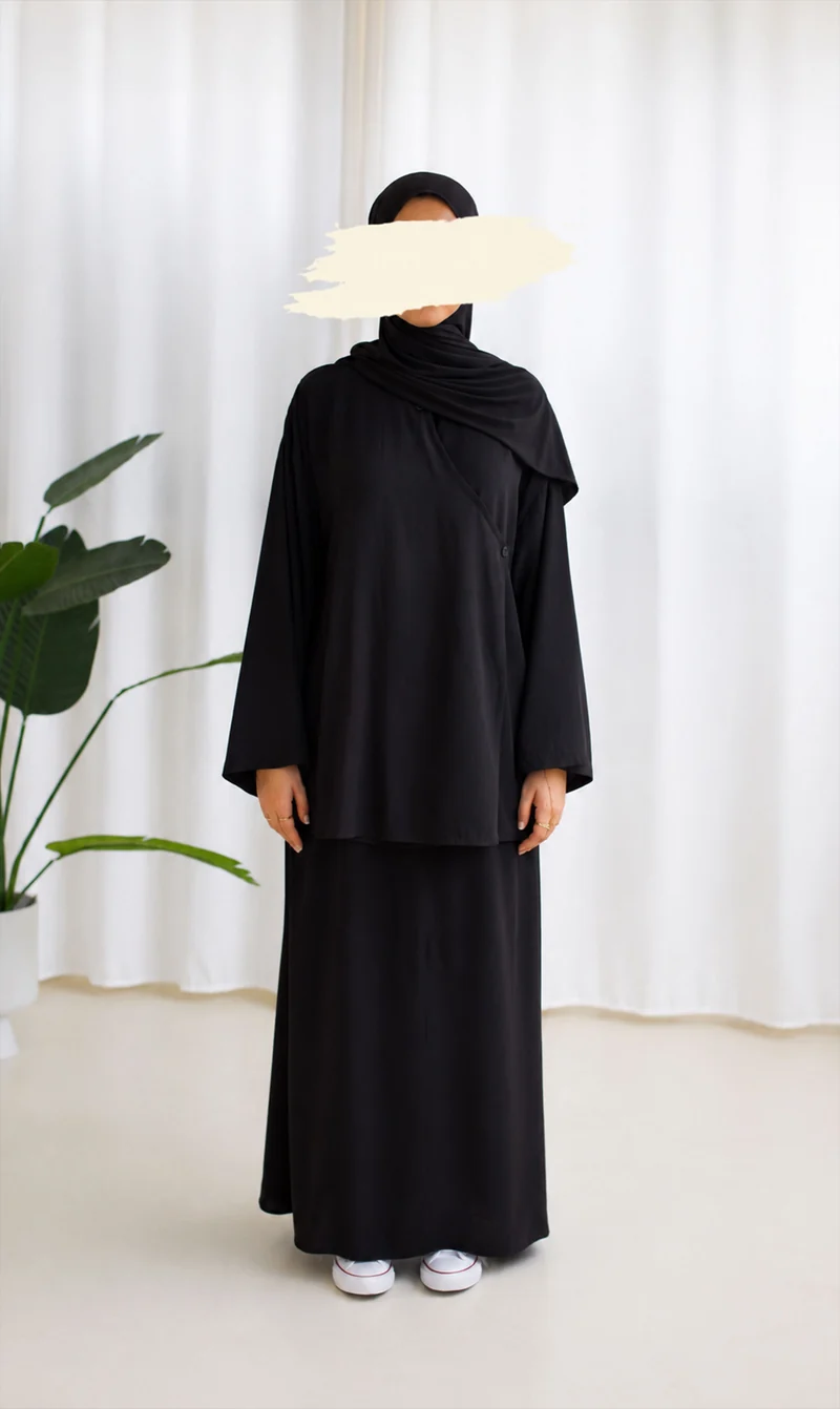 Ramallah Rayon Set Schwarz