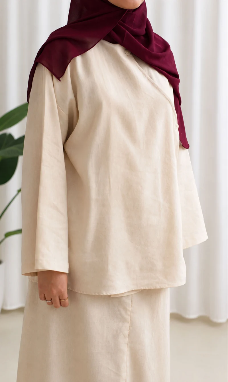 Ramallah Leinen-Set Creme