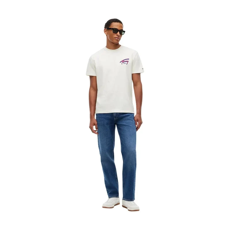 Tommy Hilfiger Weißes Herren-T-Shirt aus Bio-Baumwolle