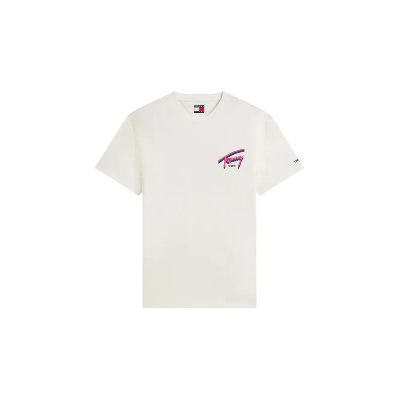 Tommy Hilfiger Weißes Herren-T-Shirt aus Bio-Baumwolle