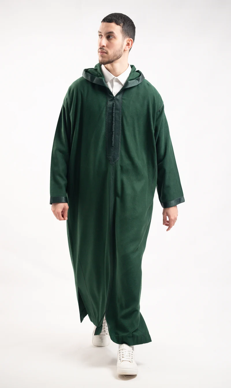 Djellaba Elegant Amir - Waldgrün