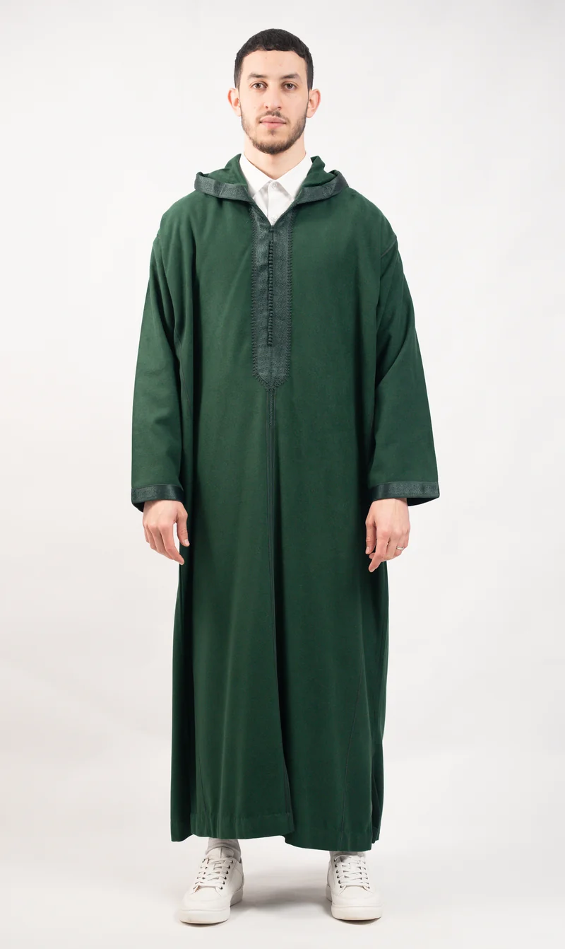 Djellaba Elegant Amir - Waldgrün