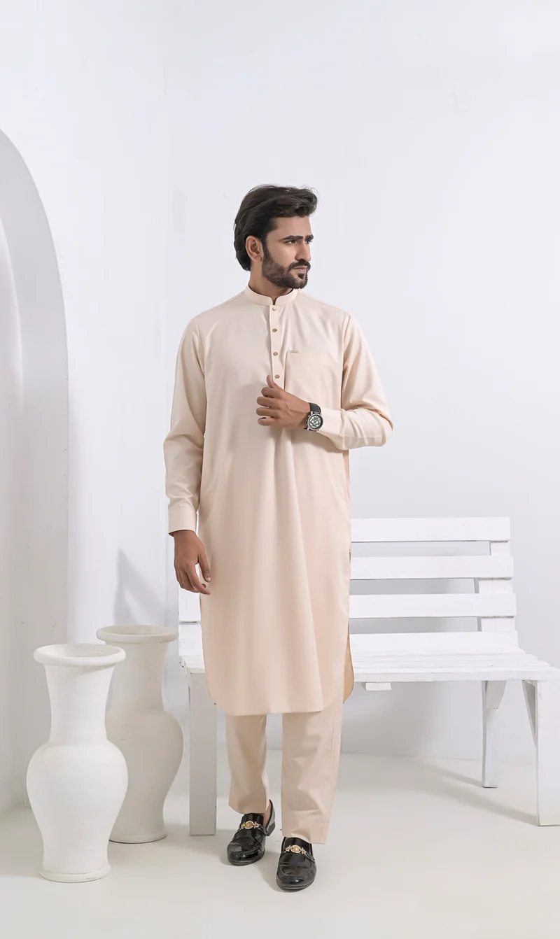 Sarwal Kameez SOFT Linie - Aprikose