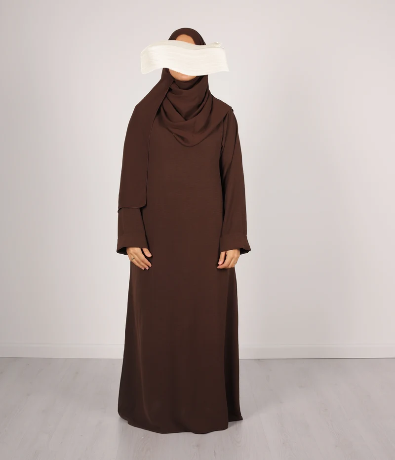 Noora Kimono Abaya - Schokolade