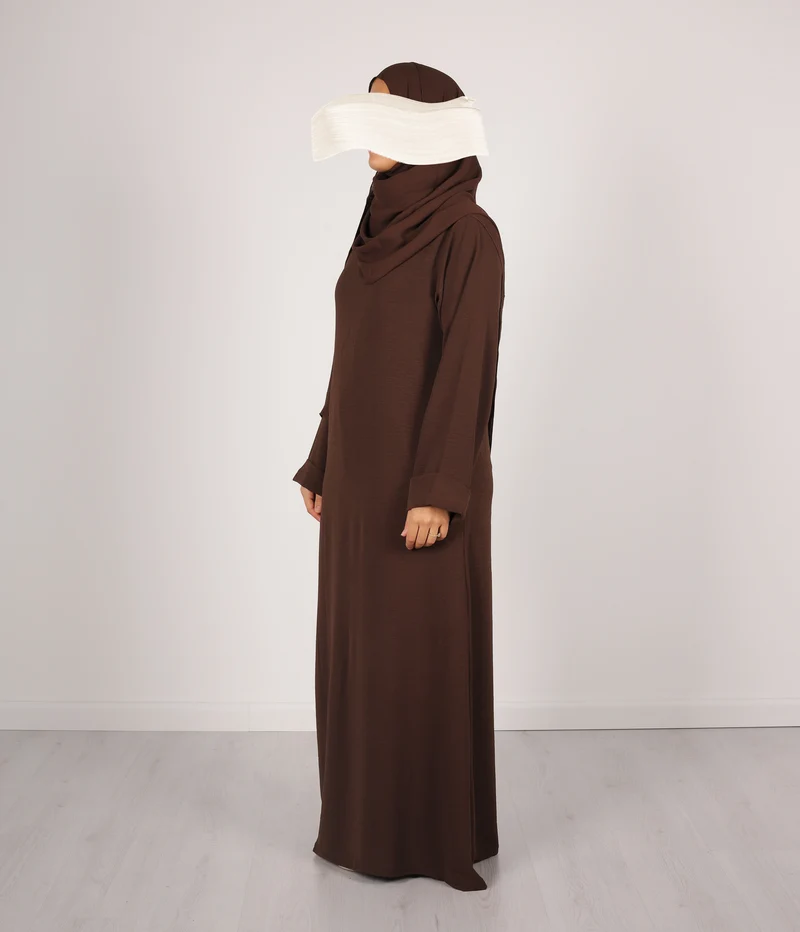 Noora Kimono Abaya - Schokolade