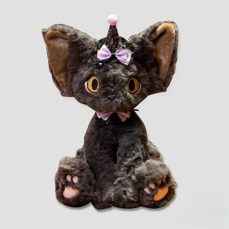 Gothic-Katzenpuppe für Damen mit flauschiger Krawatte