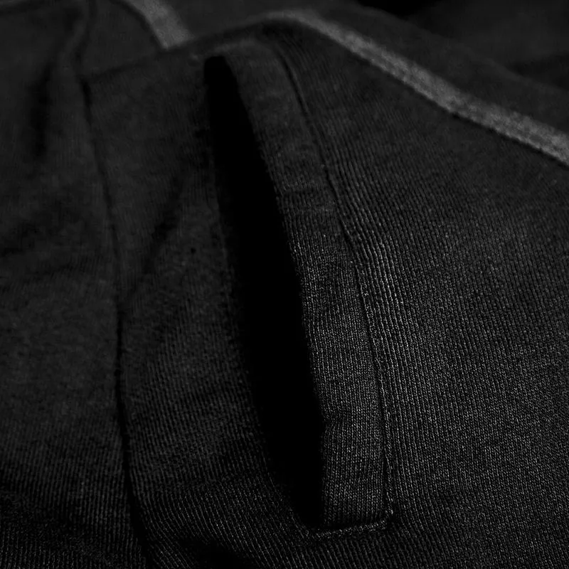 Herren Punk Unregelmäßiger Kapuzen-Langmantel mit abnehmbaren Ärmeln