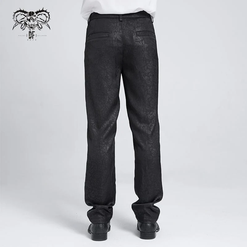 Gothic-Anzughose mit Blumenmuster für Herren