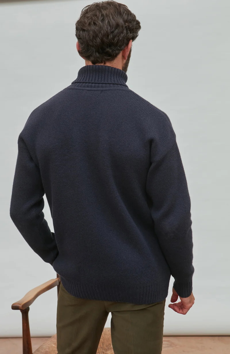 Herren-Rollkragenpullover „Submariner“ aus Merino-Kaschmir