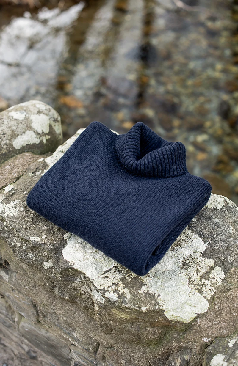 Herren-Rollkragenpullover „Submariner“ aus Merino-Kaschmir