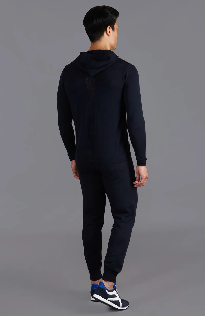 Schwerer Herren-Merino-Activewear-Kapuzenpullover