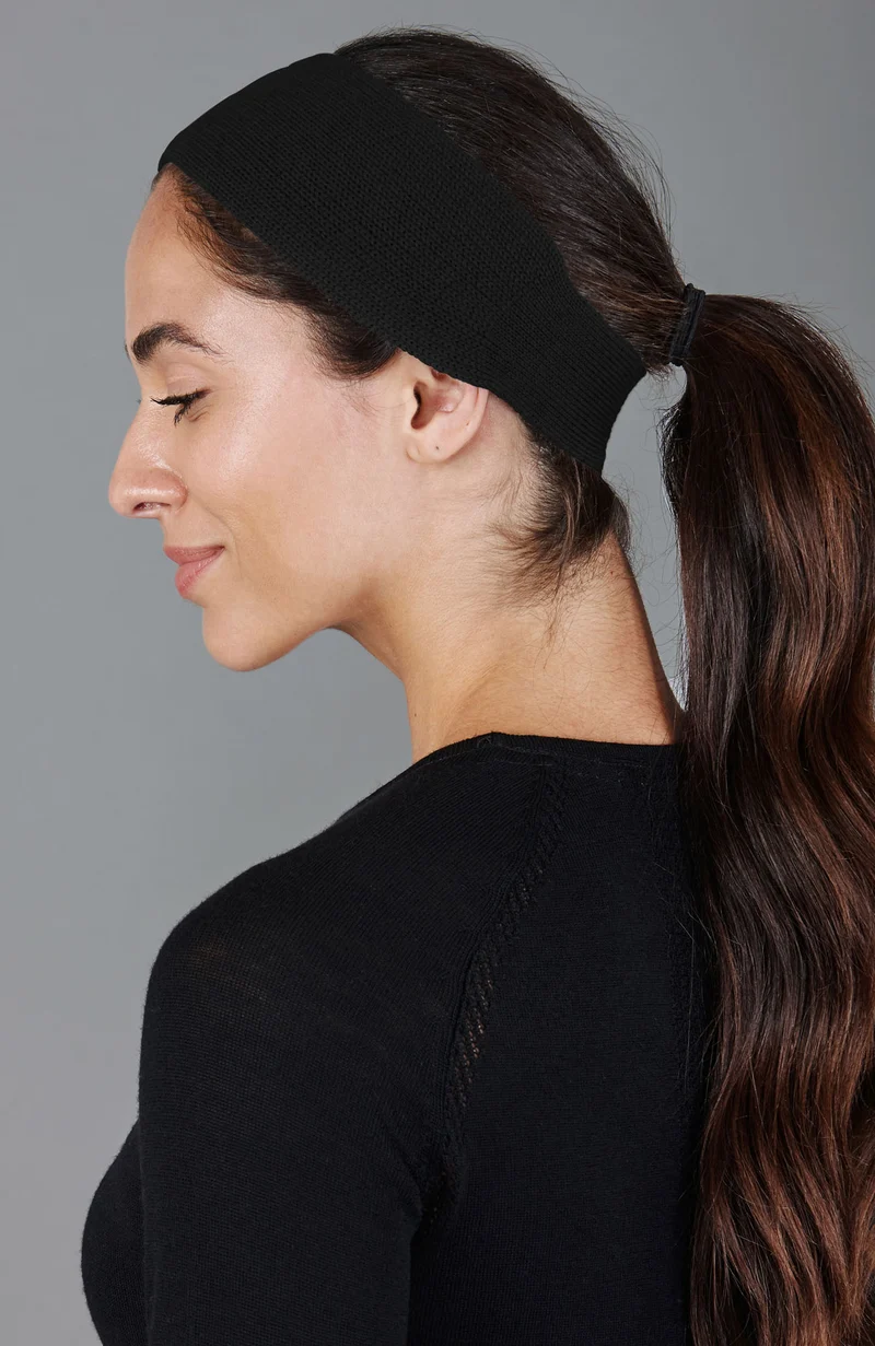 Geripptes Stirnband aus Merino Activewear