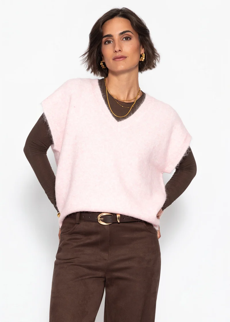 Pullunder mit V-Ausschnitt - rosa