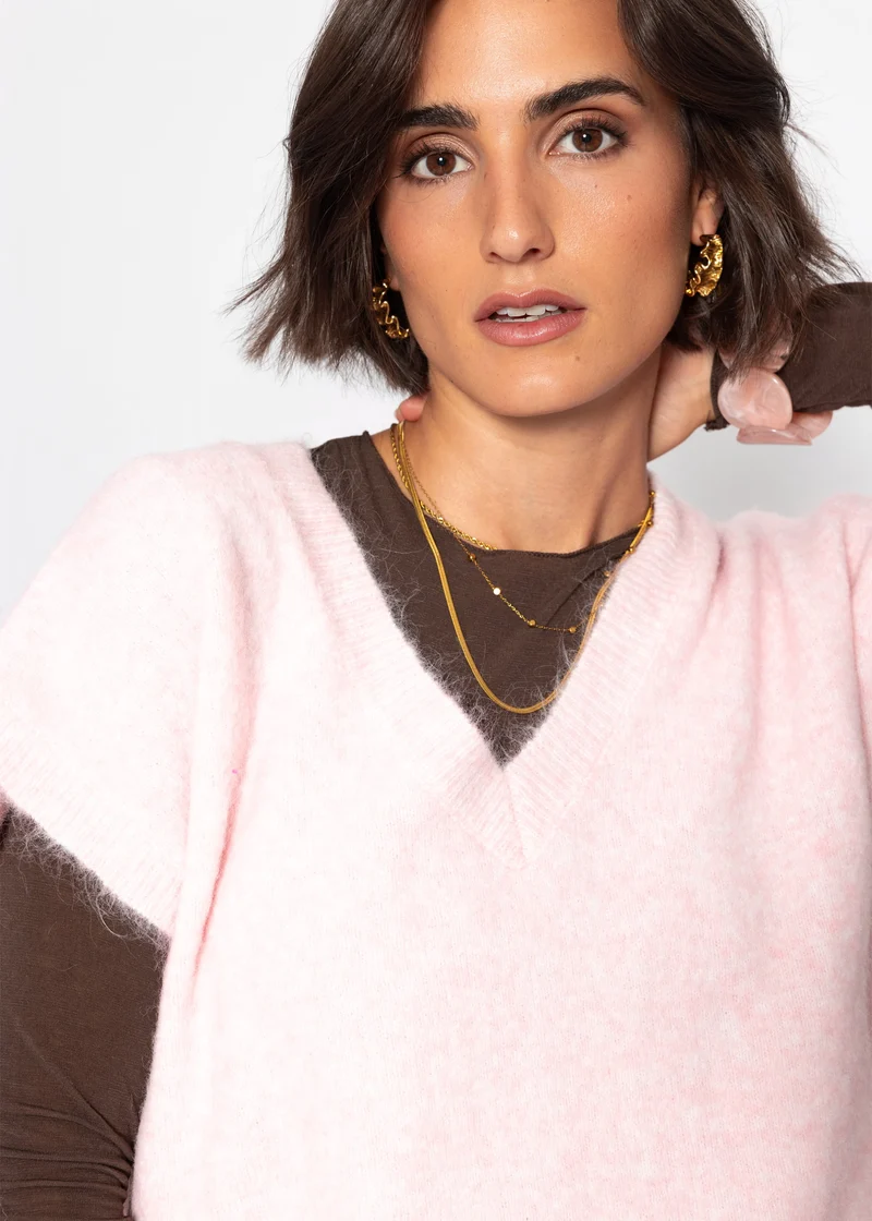 Pullunder mit V-Ausschnitt - rosa