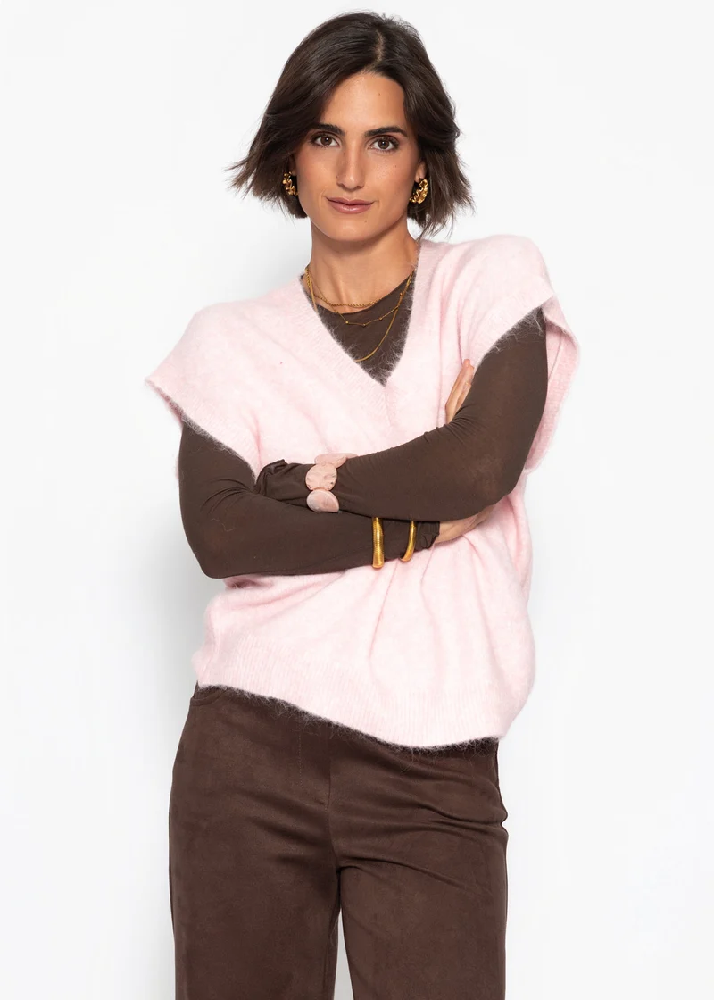 Pullunder mit V-Ausschnitt - rosa