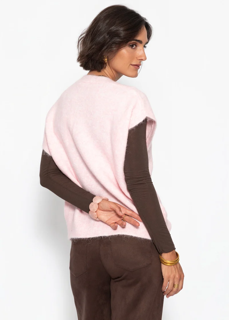 Pullunder mit V-Ausschnitt - rosa