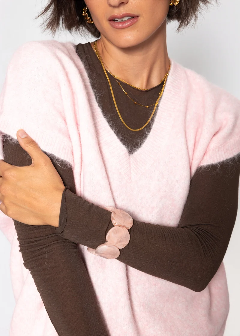 Pullunder mit V-Ausschnitt - rosa