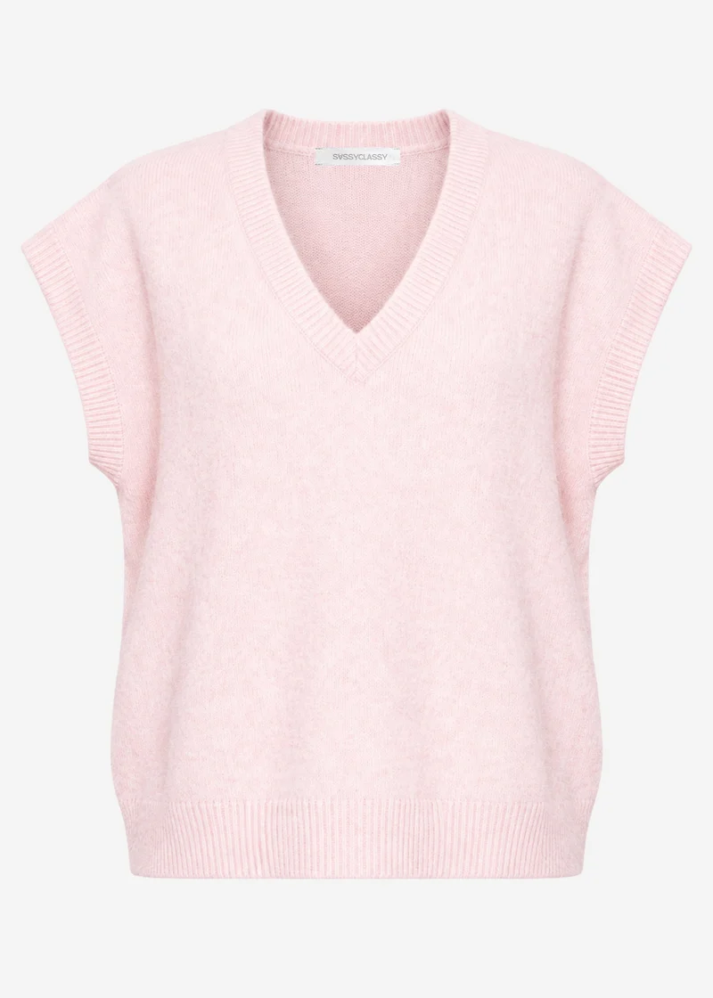Pullunder mit V-Ausschnitt - rosa