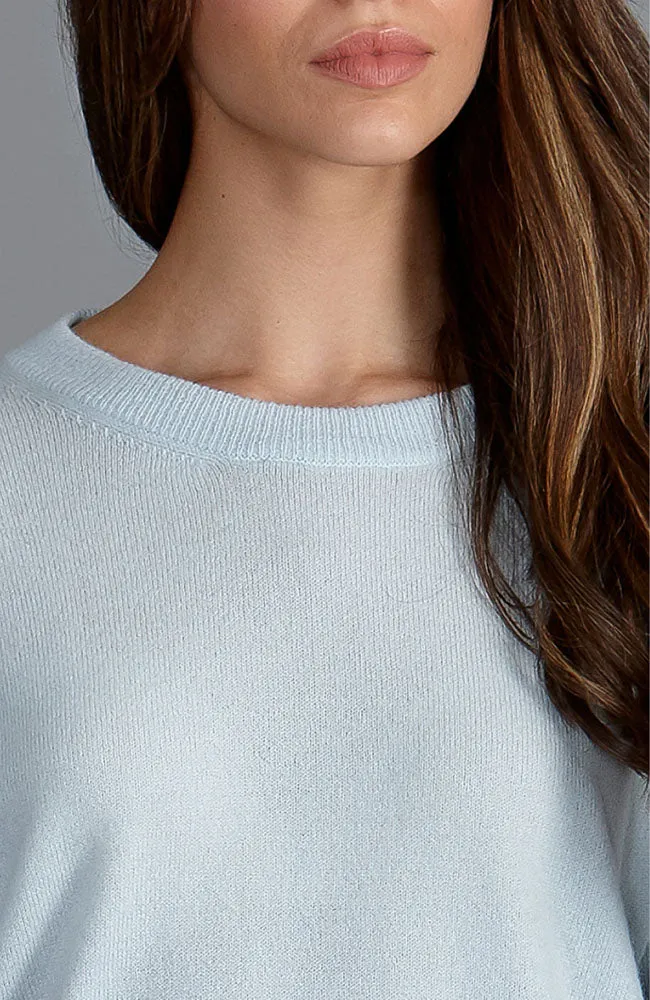 Damenpullover aus 100 % Kaschmir mit Rundhalsausschnitt