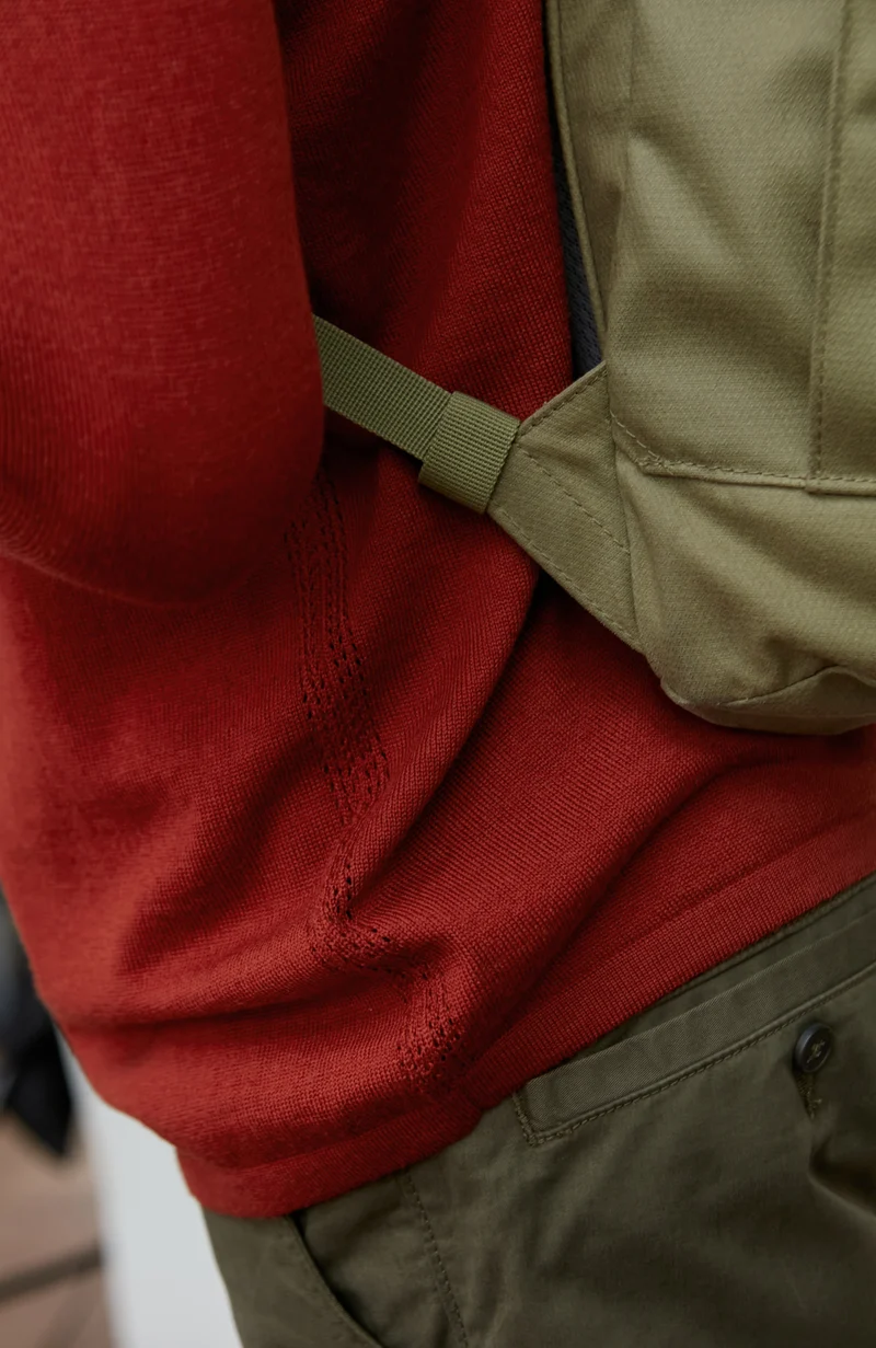 Schweres Activewear-Trainingsoberteil für Herren aus Merinowolle