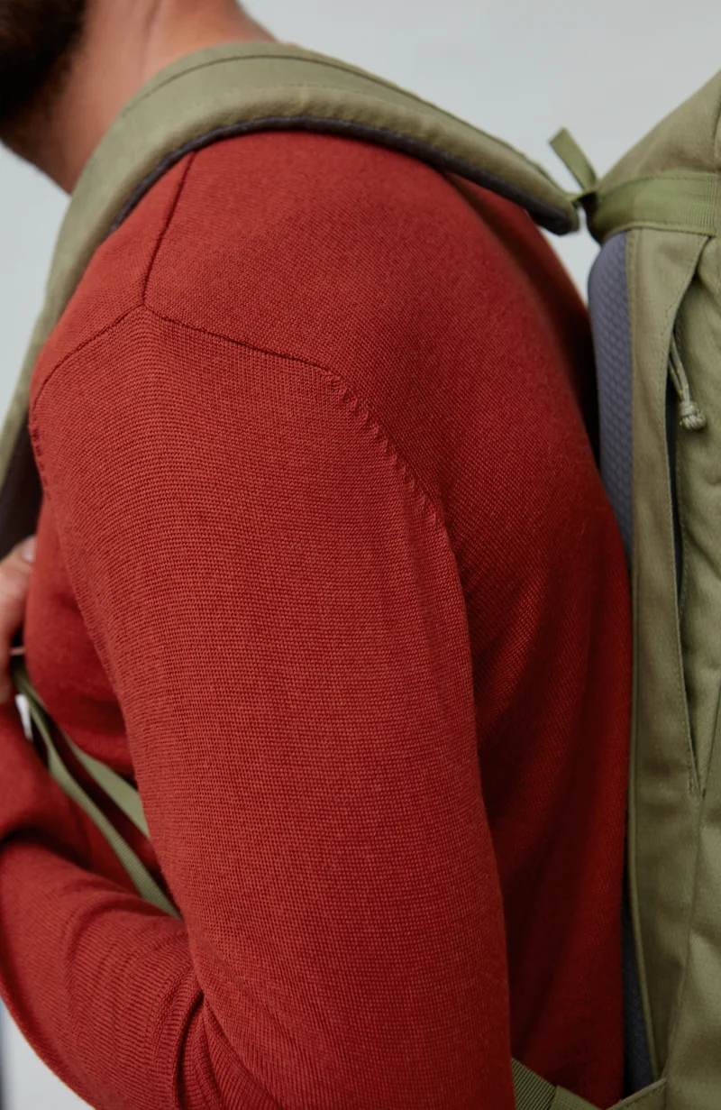 Schweres Activewear-Trainingsoberteil für Herren aus Merinowolle