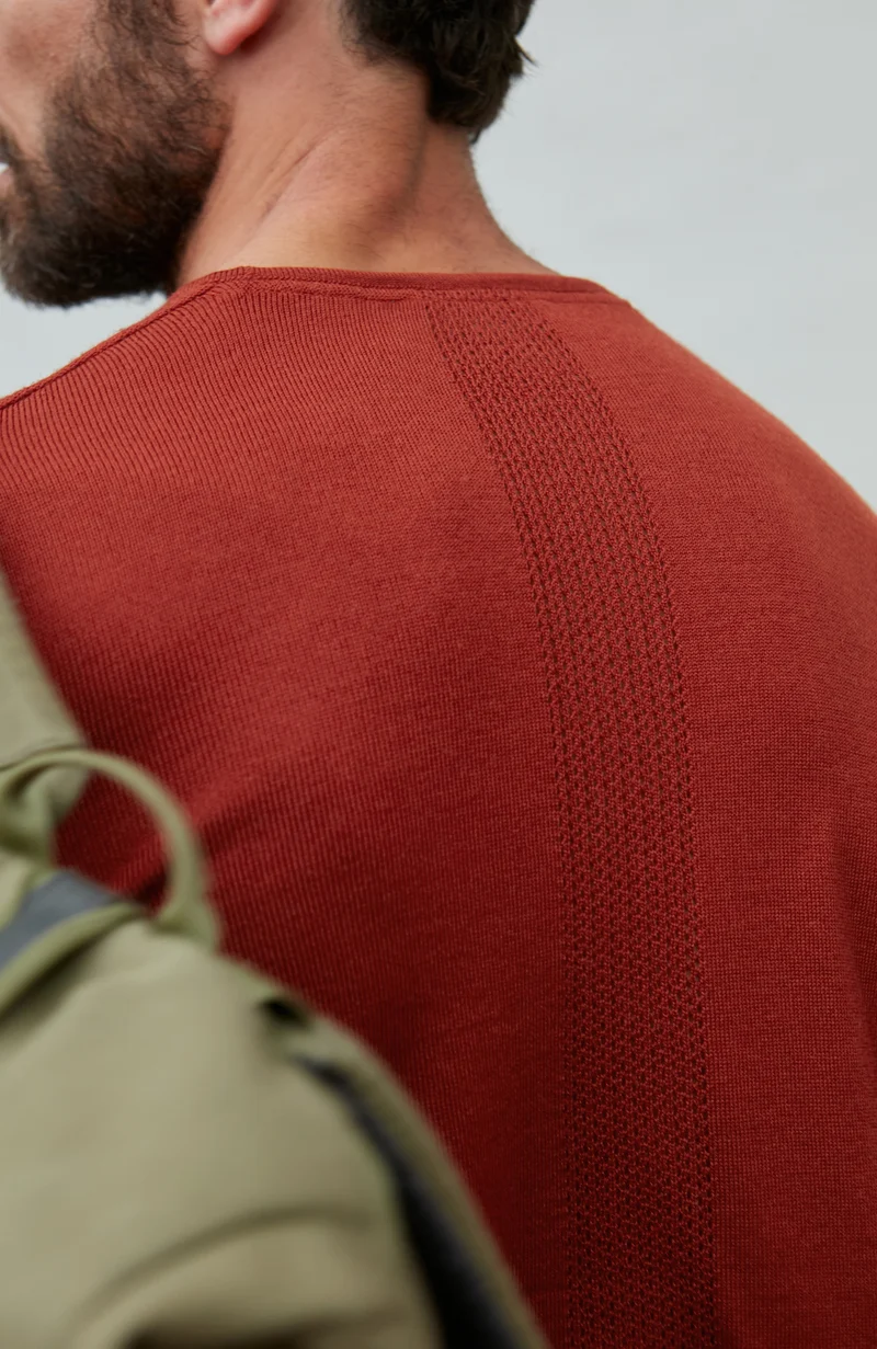 Schweres Activewear-Trainingsoberteil für Herren aus Merinowolle