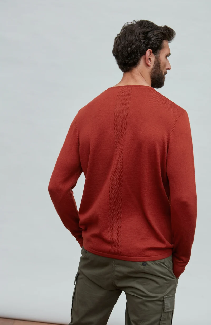 Schweres Activewear-Trainingsoberteil für Herren aus Merinowolle