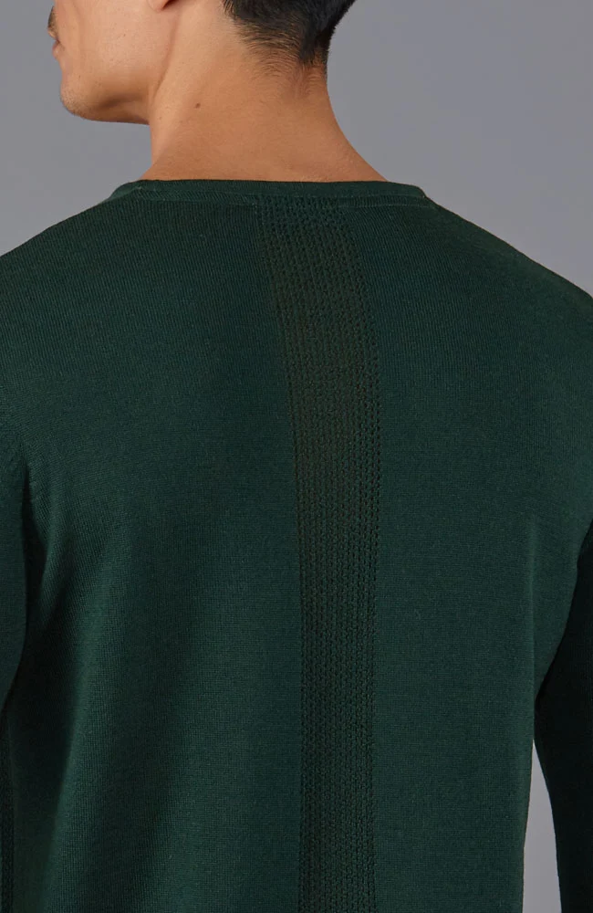 Schweres Activewear-Trainingsoberteil für Herren aus Merinowolle