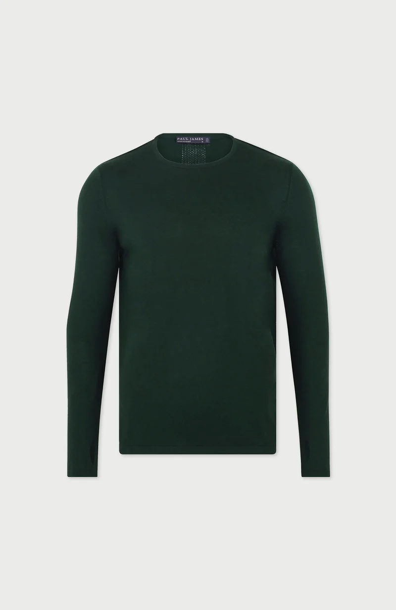 Schweres Activewear-Trainingsoberteil für Herren aus Merinowolle