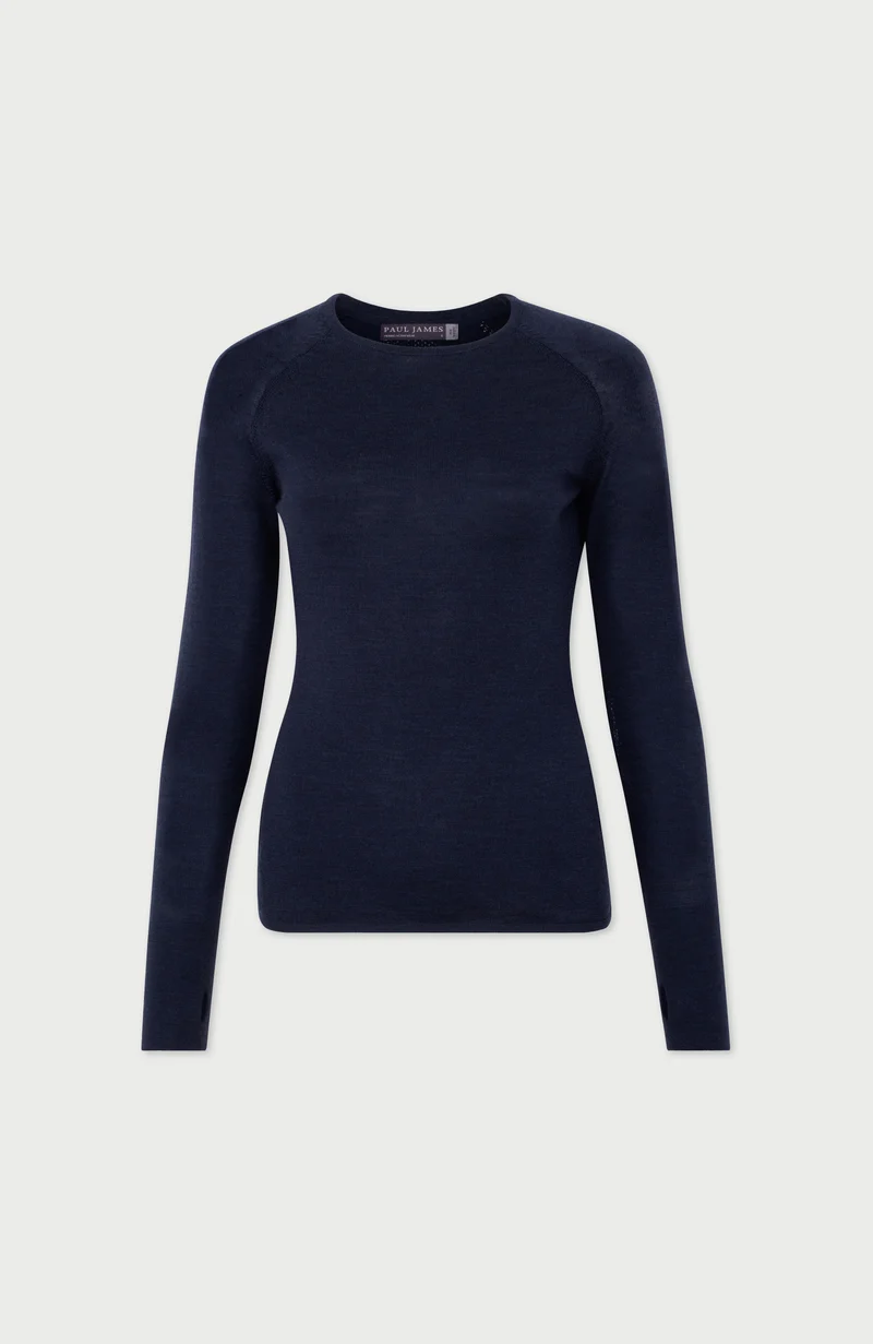 Mittelschweres Merino-Activewear-Trainingsoberteil für Damen