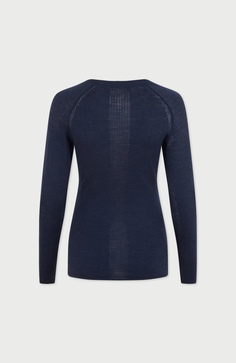 Mittelschweres Merino-Activewear-Trainingsoberteil für Damen