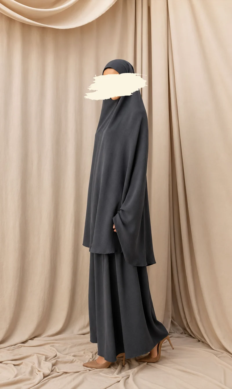 Knie Khimar mit Rock Set JAZZ - Dunkelgrau