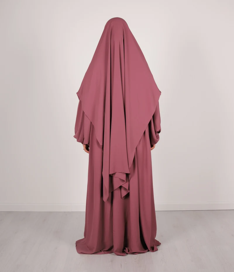 Abaya Puffärmel Medini Khimar SET - Holzrose