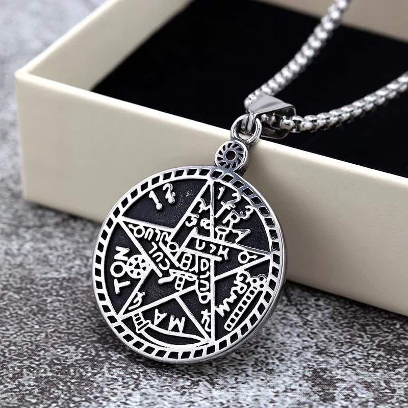 Punk-Pentacle-Buchstaben-Halskette für Herren