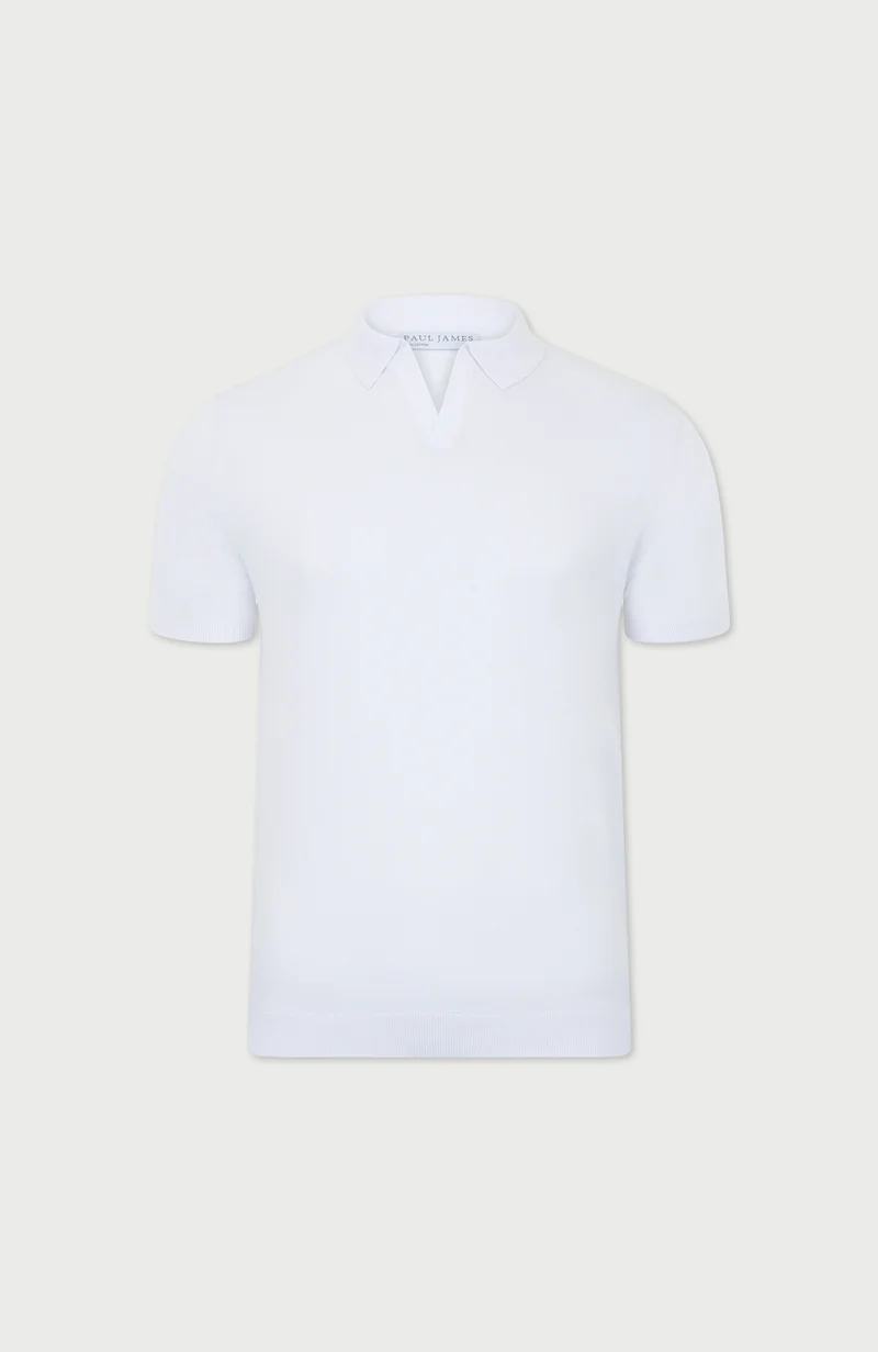 Herren-Poloshirt aus 100 % ultrafeiner Baumwolle ohne Knöpfe