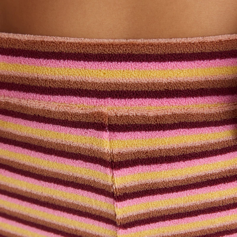Sunstripe Frottee-Shorts - Retro-Streifen