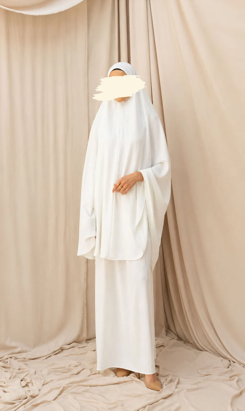 Knie-Khimar mit Rock-Set JAZZ - Elfenbein